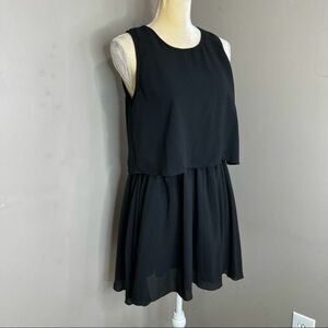 Women Sz M Black Dress with Top cover Elodie Flowy
